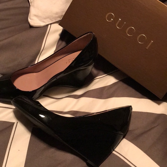 Gucci Shoes - Gucci wedges used once for a couple of hours